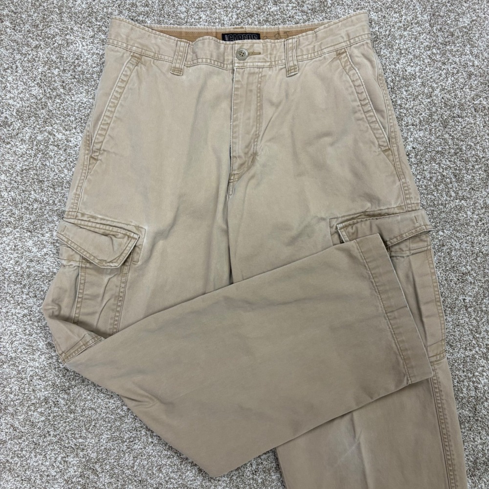 Old Navy Y2K Cargo Pants Mens 31x32 Tan Khaki Straight Leg Utility Workwear